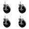 Service Caster 5'' Phenolic Swivel 7/16'' Grip Ring Stem Caster with Total Lock Brake, 4PK SCC-GR20S514-PHR-TLB-716138-4 - alternate 1